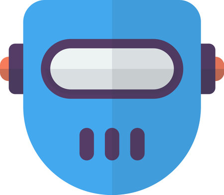 welding mask illustration in minimal style isolated on backgroundのイラスト素材