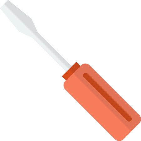 screwdriver illustration in minimal style isolated on backgroundのイラスト素材