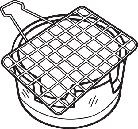 Hand Drawn Thai Brazier illustration isolated on backgroundのイラスト素材