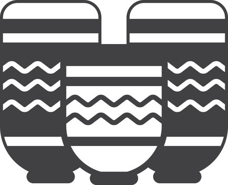 tribal drum illustration in minimal style isolated on backgroundのイラスト素材