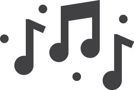 sheet music illustration in minimal style isolated on backgroundのイラスト素材