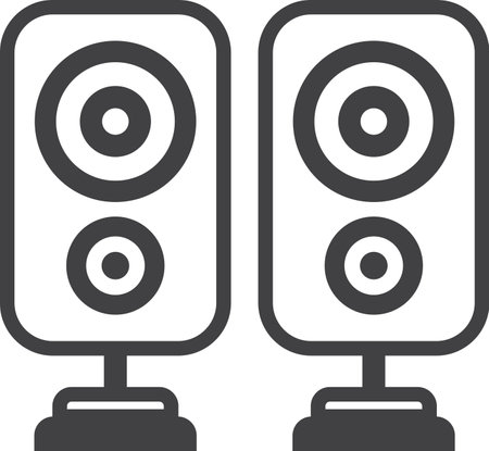 speaker illustration in minimal style isolated on backgroundのイラスト素材