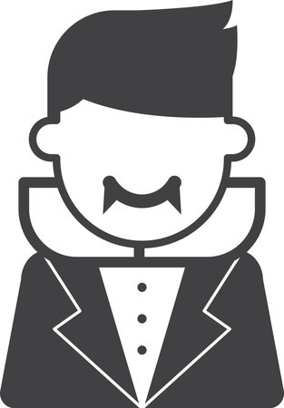 vampire illustration in minimal style isolated on backgroundのイラスト素材