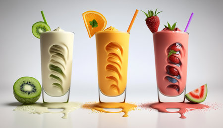 illustration of Tropical Smoothie product shot with Generative AIの素材