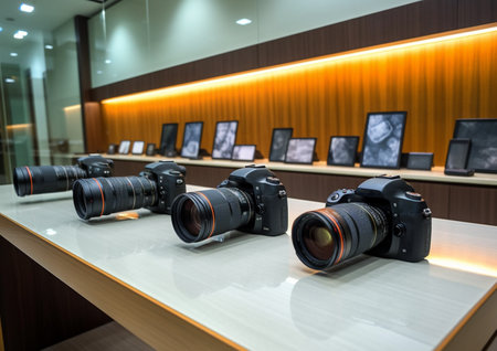 illustration of indoor or interior business office with Generative AIの素材