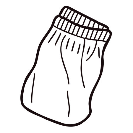 Hand Drawn shorts for men in doodle style isolated on backgroundのイラスト素材