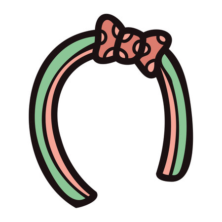 Hand Drawn headband for women in doodle style isolated on backgroundのイラスト素材