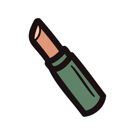 Hand Drawn lipstick for women in doodle style isolated on backgroundのイラスト素材
