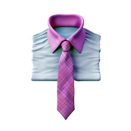 illustration of shirt and tie isolated on background with Generative AIの素材