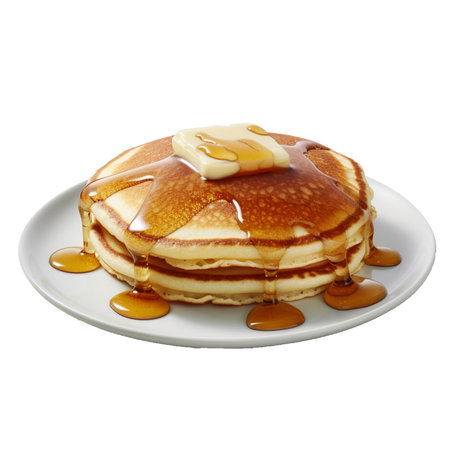 illustration of Pancakes isolated on background with Generative AIの素材