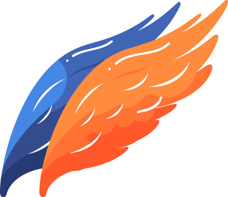 wings logo in flat style isolated on backgroundのイラスト素材