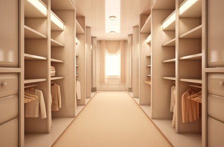 Modern interior design Dressing room in luxury and modern styleの素材