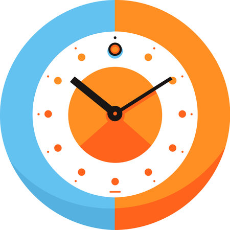 stopwatch or alarm clock in UX UI flat style isolated on backgroundのイラスト素材