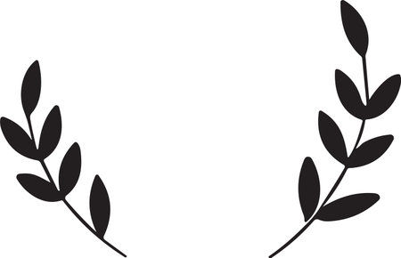 Hand drawn floral wreath logo for decoration isolated on backgroundのイラスト素材