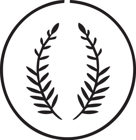 Hand drawn floral wreath logo for decoration isolated on backgroundのイラスト素材
