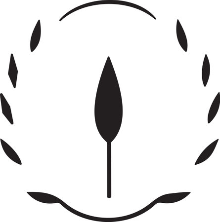 Flower or leaf logo in a minimalist style for decoration isolated on backgroundのイラスト素材