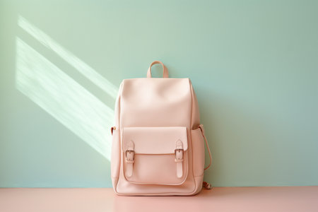 pastel bag putting on a shelfの素材