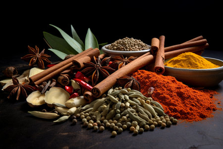 spices and herbs  for cook foodの素材