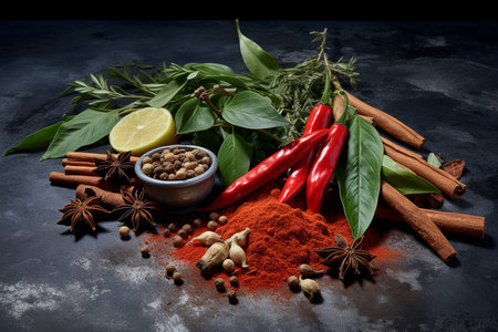 spices and herbs  for cook foodの素材