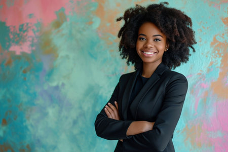 african businesswoman in suitの素材
