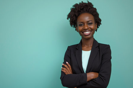 african businesswoman in suitの素材
