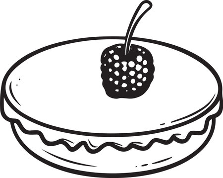 Cake and dessert shop logo in vintage style isolated on backgroundのイラスト素材