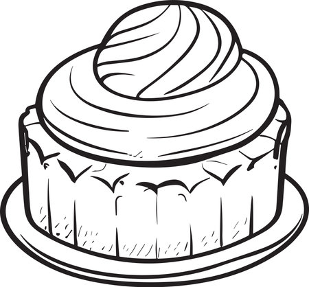 Cake and dessert shop logo in vintage style isolated on backgroundのイラスト素材