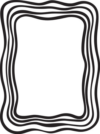 Doodle frame or badge in Doodle or cartoon style isolated on backgroundのイラスト素材