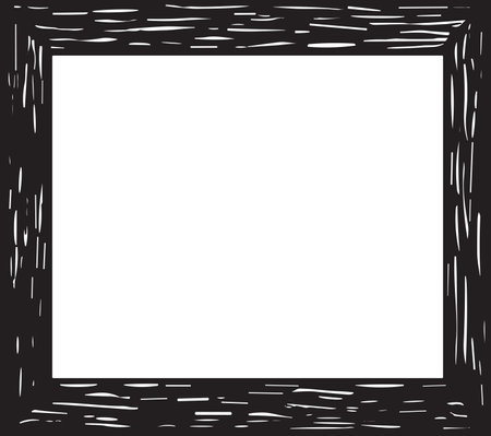 Doodle frame or badge in Doodle or cartoon style isolated on backgroundのイラスト素材
