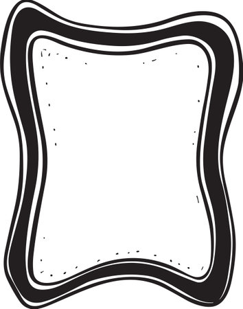 Doodle frame or badge in Doodle or cartoon style isolated on backgroundのイラスト素材