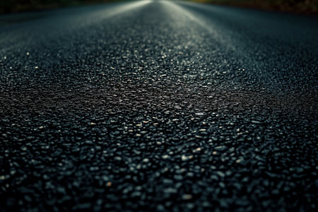 close up picture of asphalt road bokeh style backgroundの素材