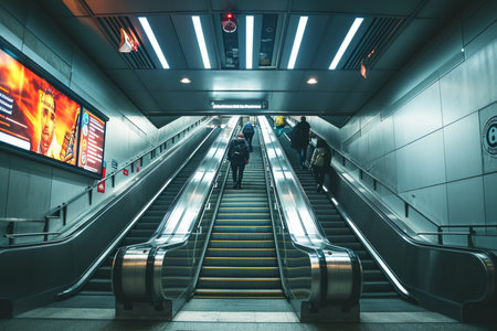 escalator in the subwayの素材