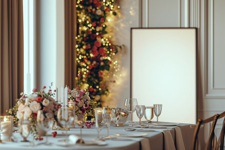 white screen frame for wedding decorationの素材