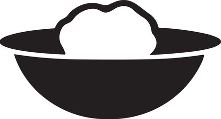 Japanese or Chinese food bowl logo or badge in Vintage style isolated on backgroundのイラスト素材