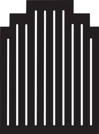 houses and skyscrapers logo or badge in Vintage style isolated on backgroundのイラスト素材
