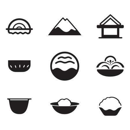Japanese or Chinese restaurant logo or badge in Vintage or retro style isolated on backgroundのイラスト素材