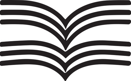 open book logo or badge in bookstore concept in Vintage or retro style isolated on backgroundのイラスト素材