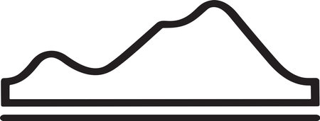 Japanese or Chinese mountain logo or badge in Vintage style isolated on backgroundのイラスト素材