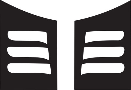 open book logo or badge in bookstore concept in Vintage or retro style isolated on backgroundのイラスト素材