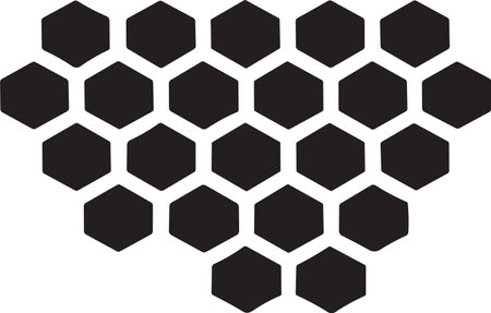 Bees and honeycombs logo or badge in Vintage style isolated on backgroundのイラスト素材