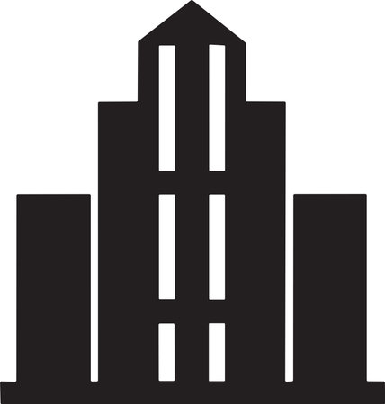 houses and skyscrapers logo or badge in Vintage style isolated on backgroundのイラスト素材
