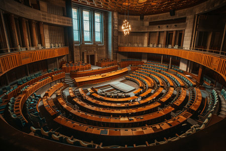 Parliament meeting room interiorの素材