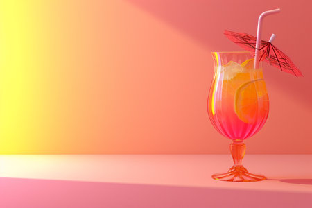 cocktail on the colorful backgroundの素材