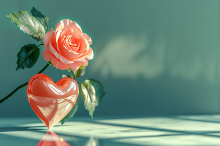 colorful bouquet of rose 3d elements on backgroundの素材