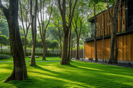 backyard garden exterior design landscapeの素材