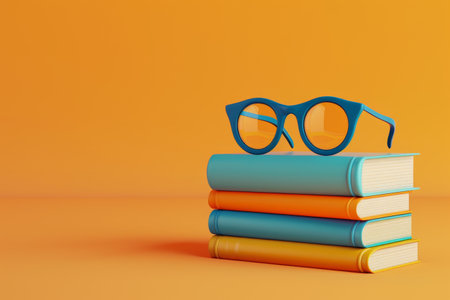 Book and Glasses in the concept of reading and knowledgeの素材