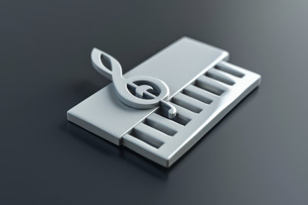 Musical Note and Keyboard in the concept of music composition or performanceの素材