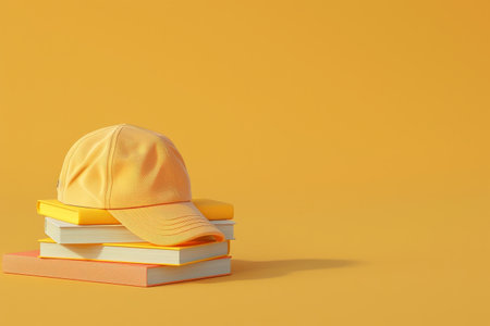 Student Hat and Report Book in the concept of learning and readingの素材
