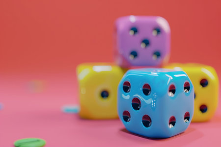 Dice and Alphabet Letters in the concept of language learningの素材