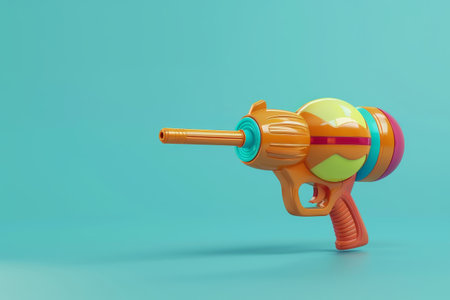 Ball Target and Water Gun in the concept of playing water in the gardenの素材